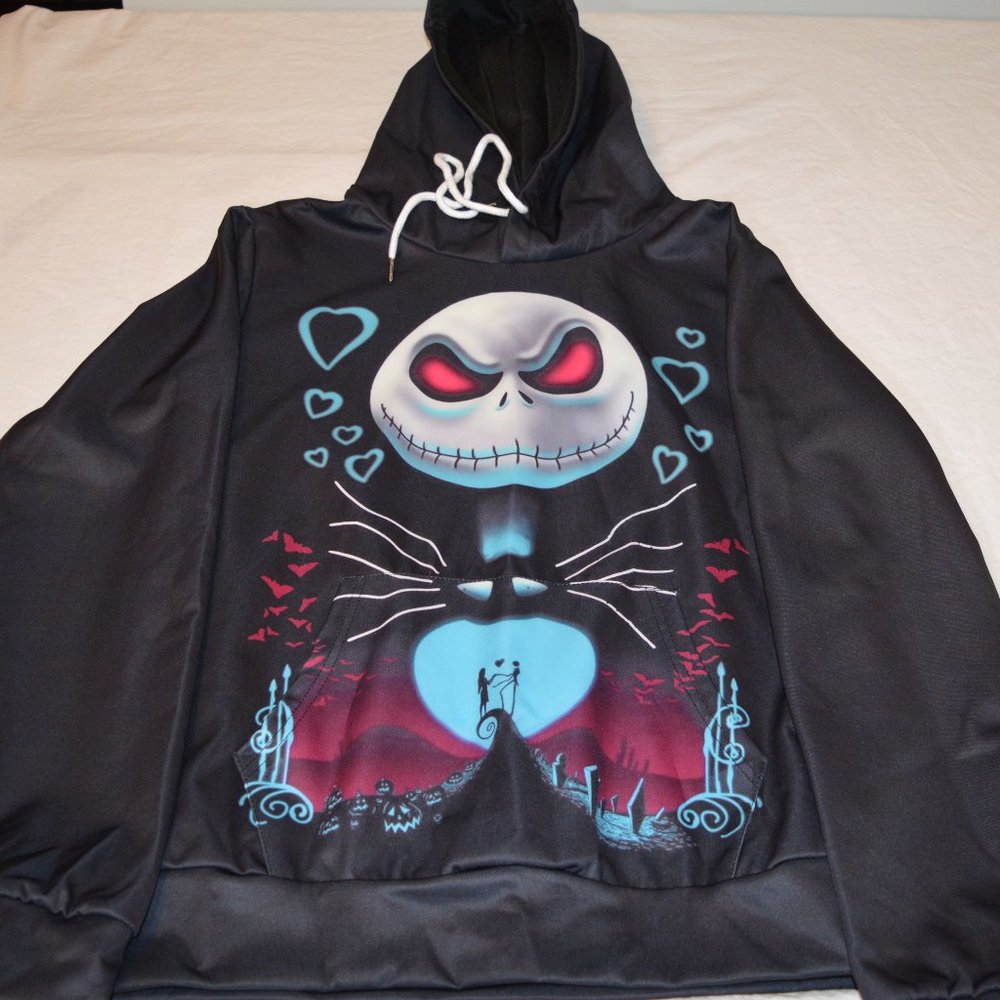 Nightmare Before Christmas Jack Skellington & Sally Pullover Women Sz M …